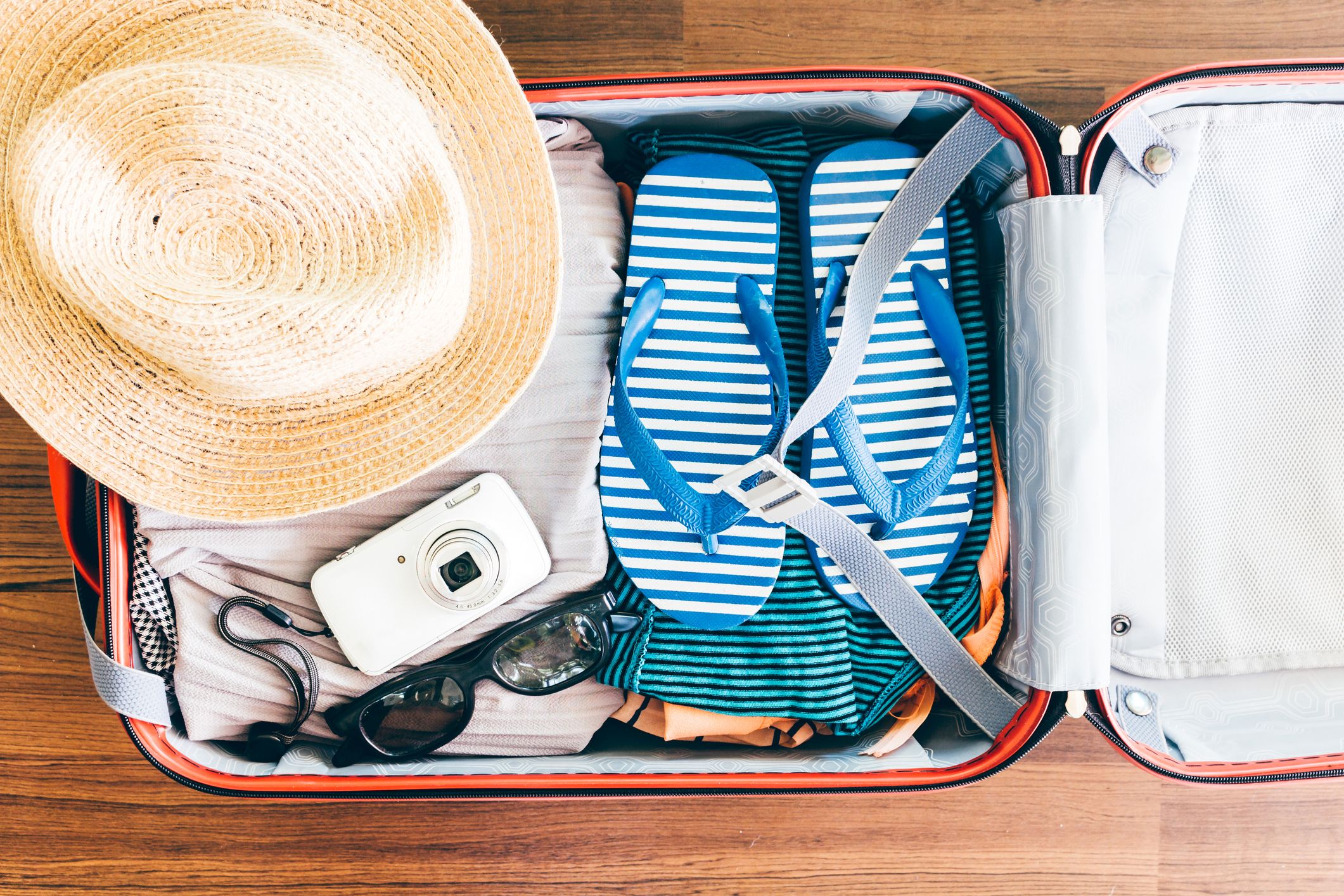 Organized luggage and packing for cruise
